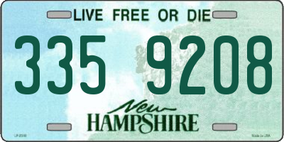 NH license plate 3359208