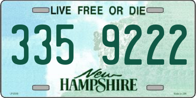NH license plate 3359222
