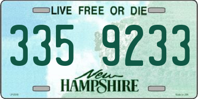 NH license plate 3359233
