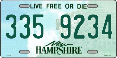 NH license plate 3359234