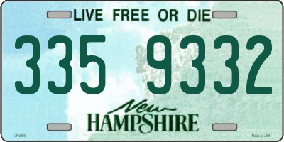 NH license plate 3359332