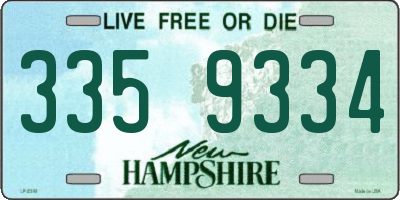 NH license plate 3359334