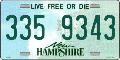 NH license plate 3359343