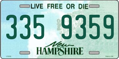 NH license plate 3359359