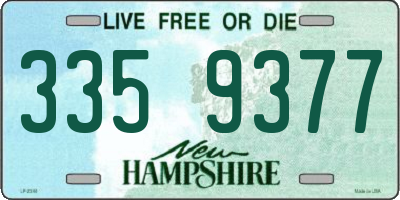 NH license plate 3359377