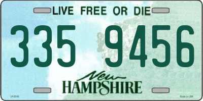 NH license plate 3359456