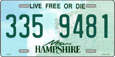 NH license plate 3359481