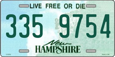 NH license plate 3359754