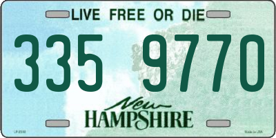 NH license plate 3359770