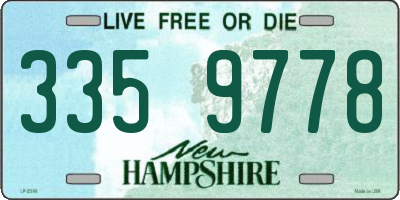 NH license plate 3359778