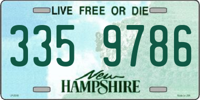 NH license plate 3359786