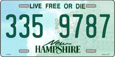 NH license plate 3359787