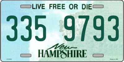 NH license plate 3359793