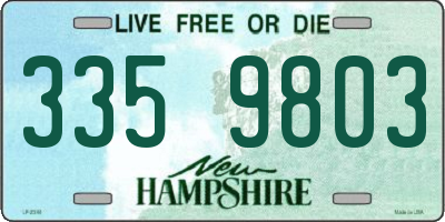 NH license plate 3359803
