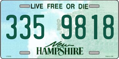 NH license plate 3359818