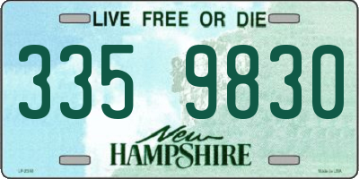 NH license plate 3359830