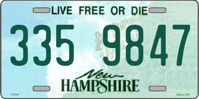 NH license plate 3359847