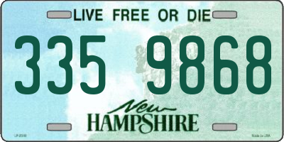 NH license plate 3359868
