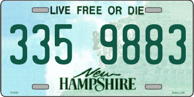 NH license plate 3359883