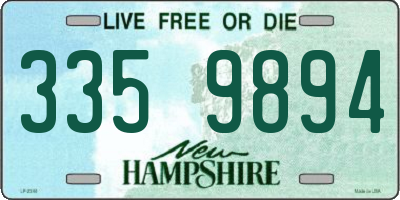 NH license plate 3359894