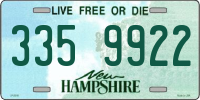 NH license plate 3359922