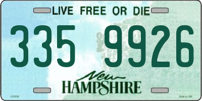 NH license plate 3359926