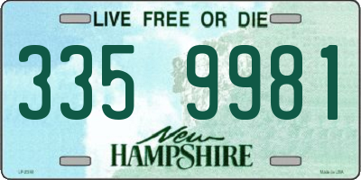 NH license plate 3359981