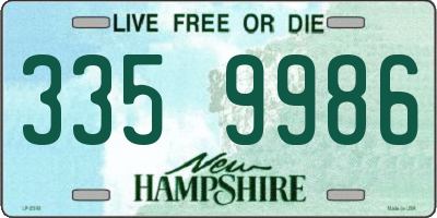 NH license plate 3359986