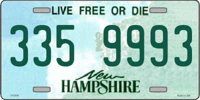 NH license plate 3359993