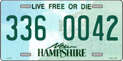 NH license plate 3360042