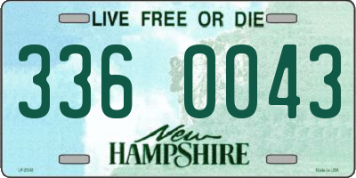 NH license plate 3360043