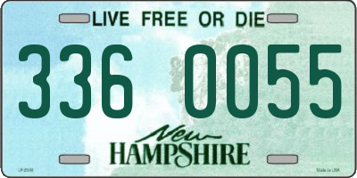 NH license plate 3360055