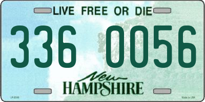 NH license plate 3360056