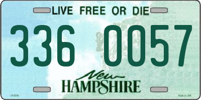 NH license plate 3360057