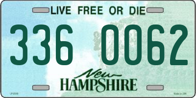 NH license plate 3360062