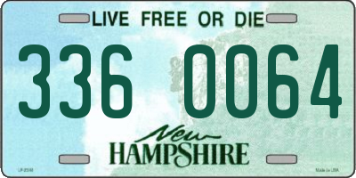NH license plate 3360064