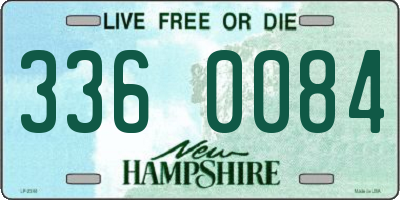 NH license plate 3360084