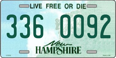 NH license plate 3360092