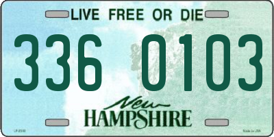 NH license plate 3360103