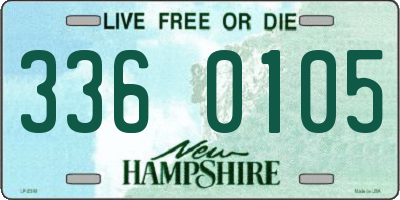 NH license plate 3360105