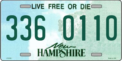 NH license plate 3360110