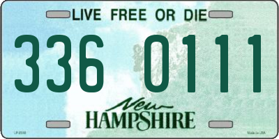 NH license plate 3360111