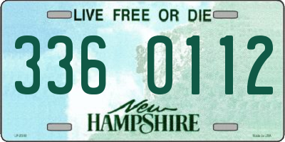 NH license plate 3360112