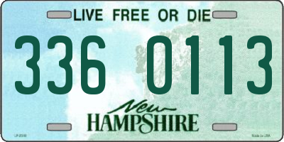 NH license plate 3360113