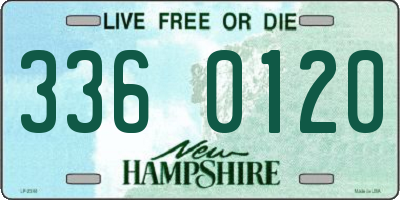 NH license plate 3360120