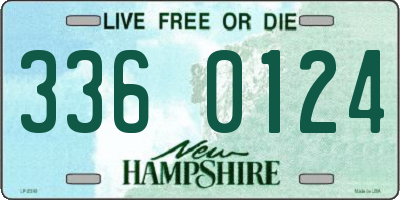 NH license plate 3360124