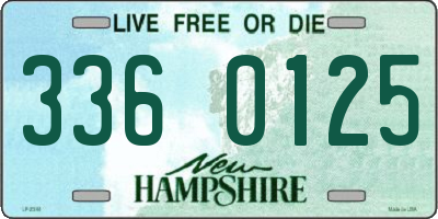 NH license plate 3360125