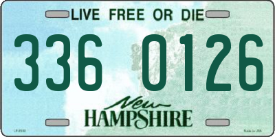 NH license plate 3360126