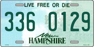 NH license plate 3360129