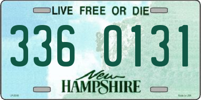 NH license plate 3360131
